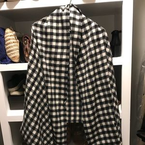 J Crew Wool Plaid Cape Scarf